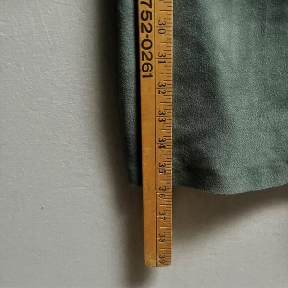 Sandwich brushed velvet suede snap button collar dress Sz M - Picture 12 of 12